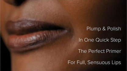 Lifestyle shot showing French Girl Rose Lip Polish application
