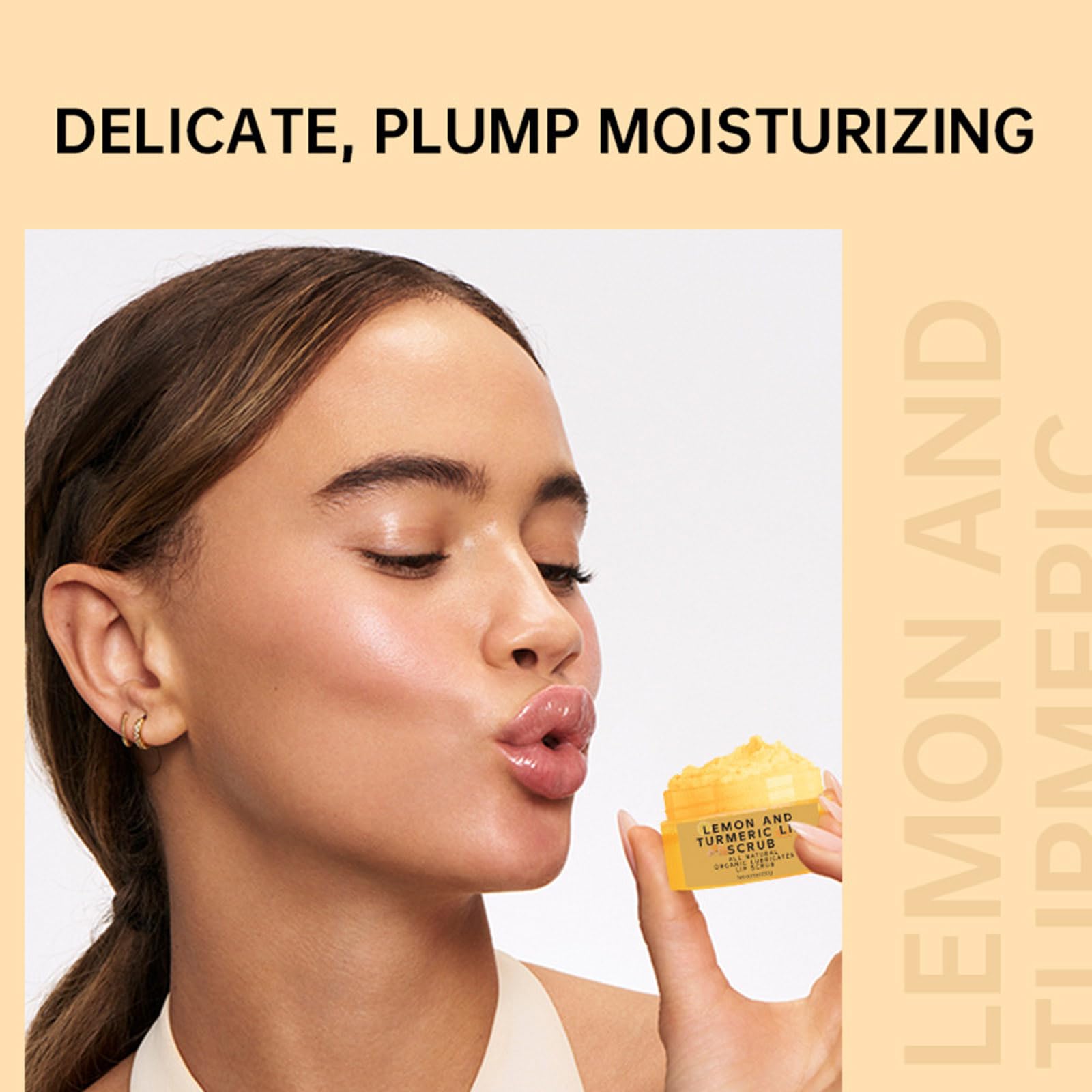 Yjlyqf turmeric lemon lip exfoliator ingredients label