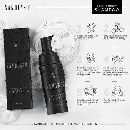 Professional eyelash extension cleanser by Nanolash