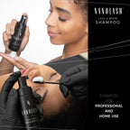 Nanolash Lash And Brow Shampoo arranged with cleansing brush accessories