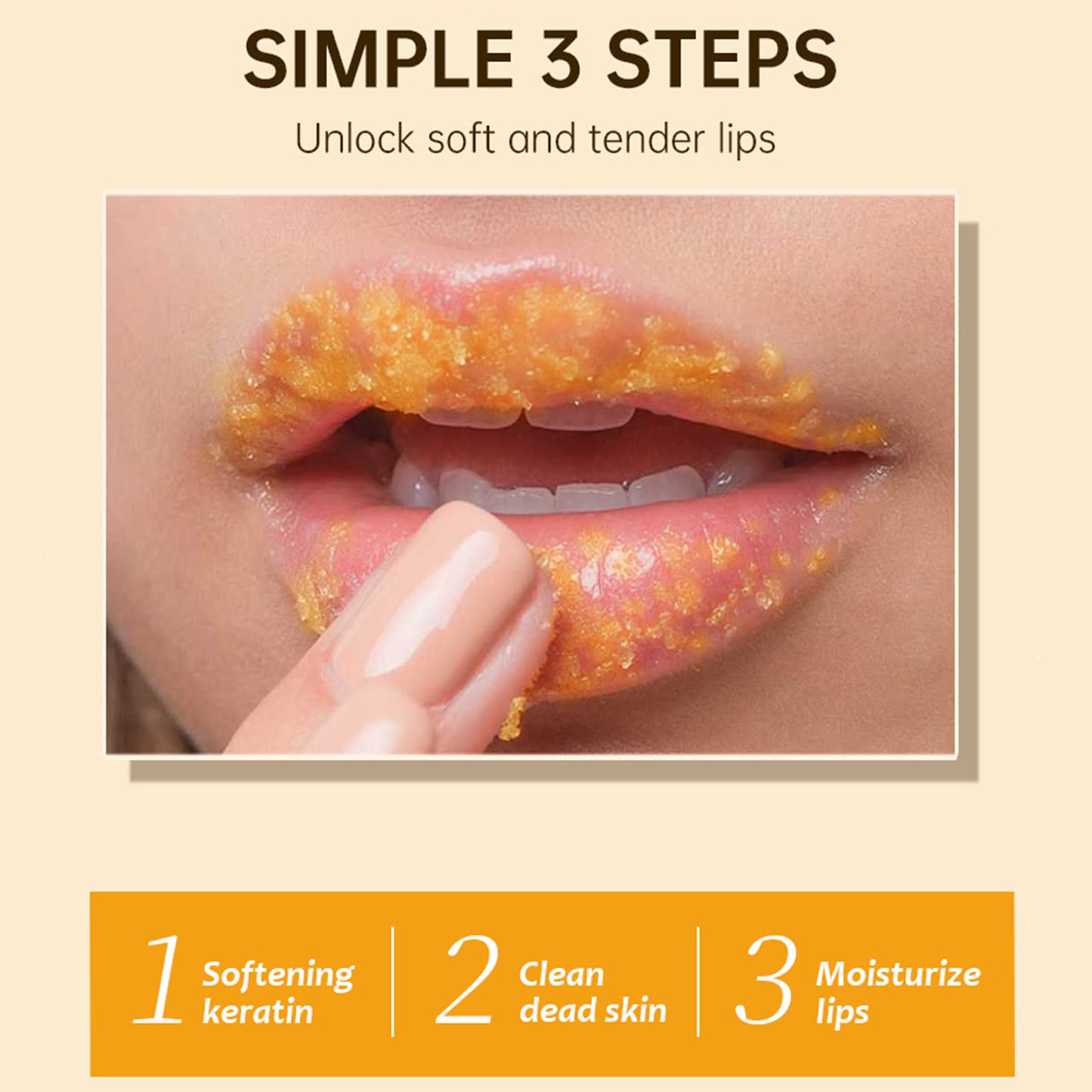 Side view of Yjlyqf 50g nourishing lip scrub packaging