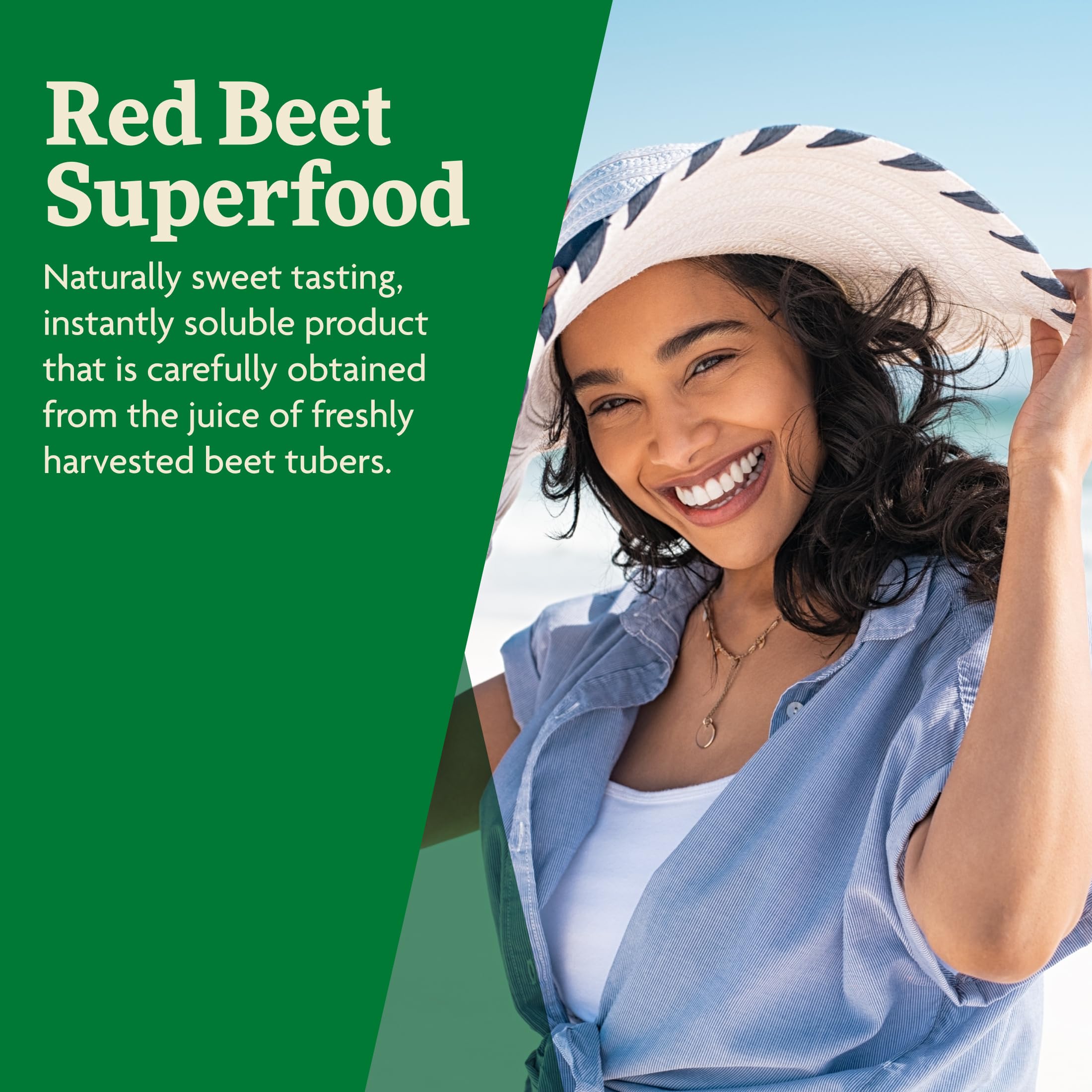 Floradix Salus Organic Red Beet Crystals superfood supplement premium packaging details.