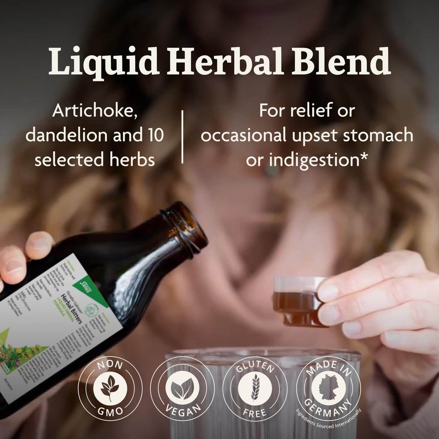 Floradix Gallexier Herbal Bitters side panel displaying full supplement facts