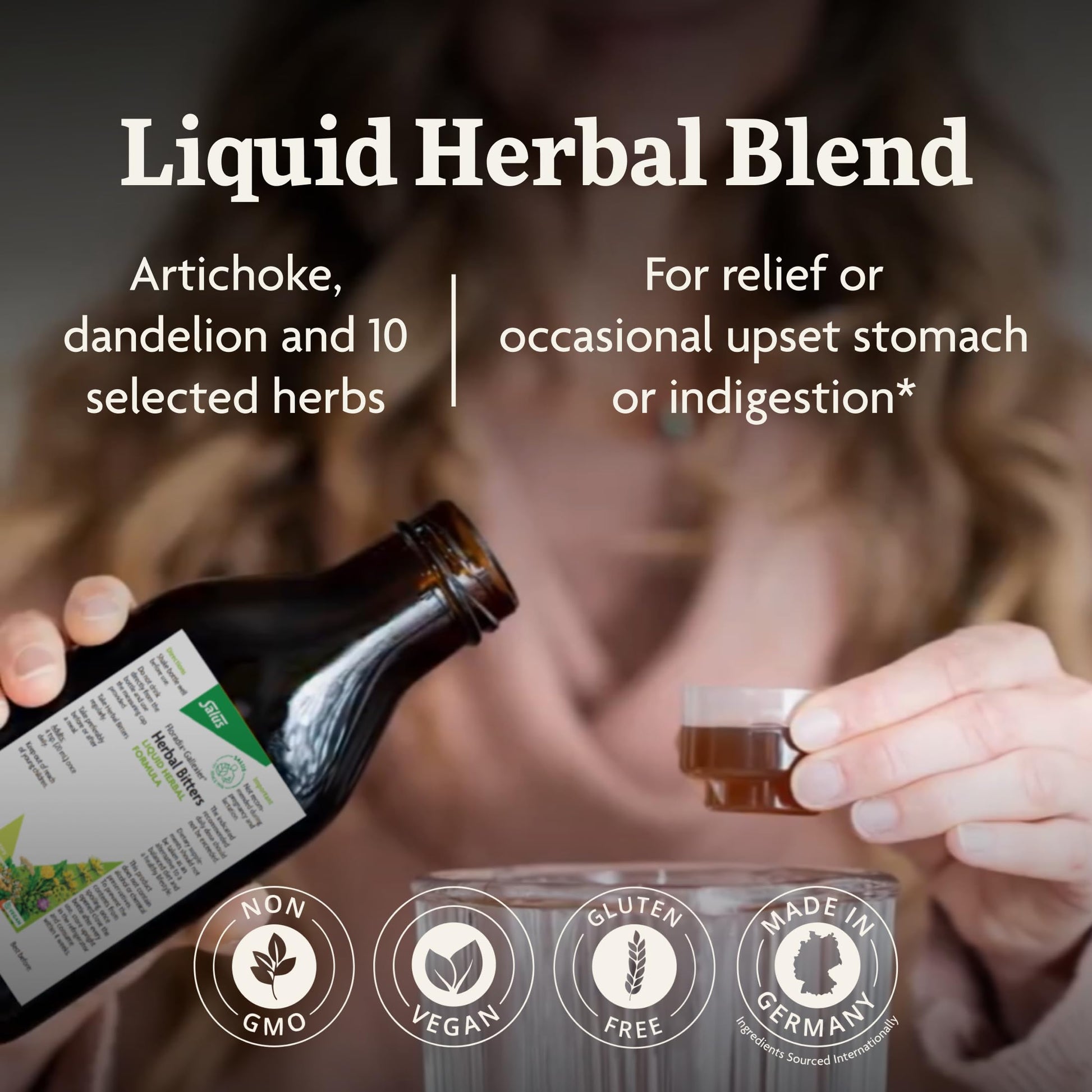 Floradix Gallexier Herbal Bitters side panel displaying full supplement facts