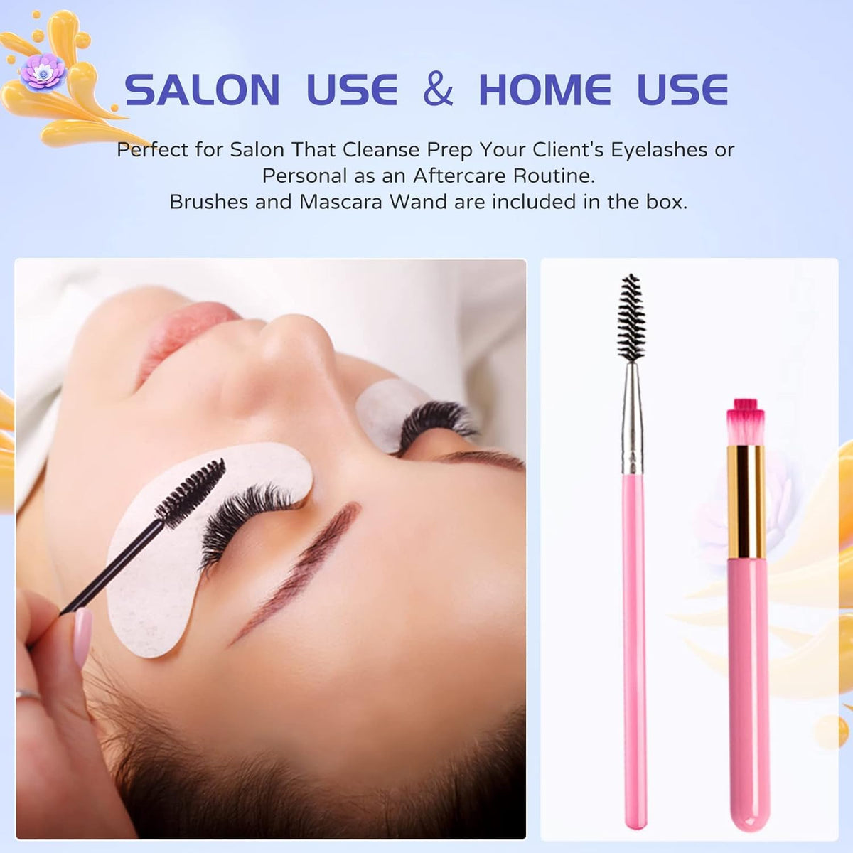 Vemofoper mascara wand and spoolie brush for lash grooming