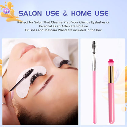 Vemofoper gentle mousse lash cleanser texture shot displaying thick white foam formulation