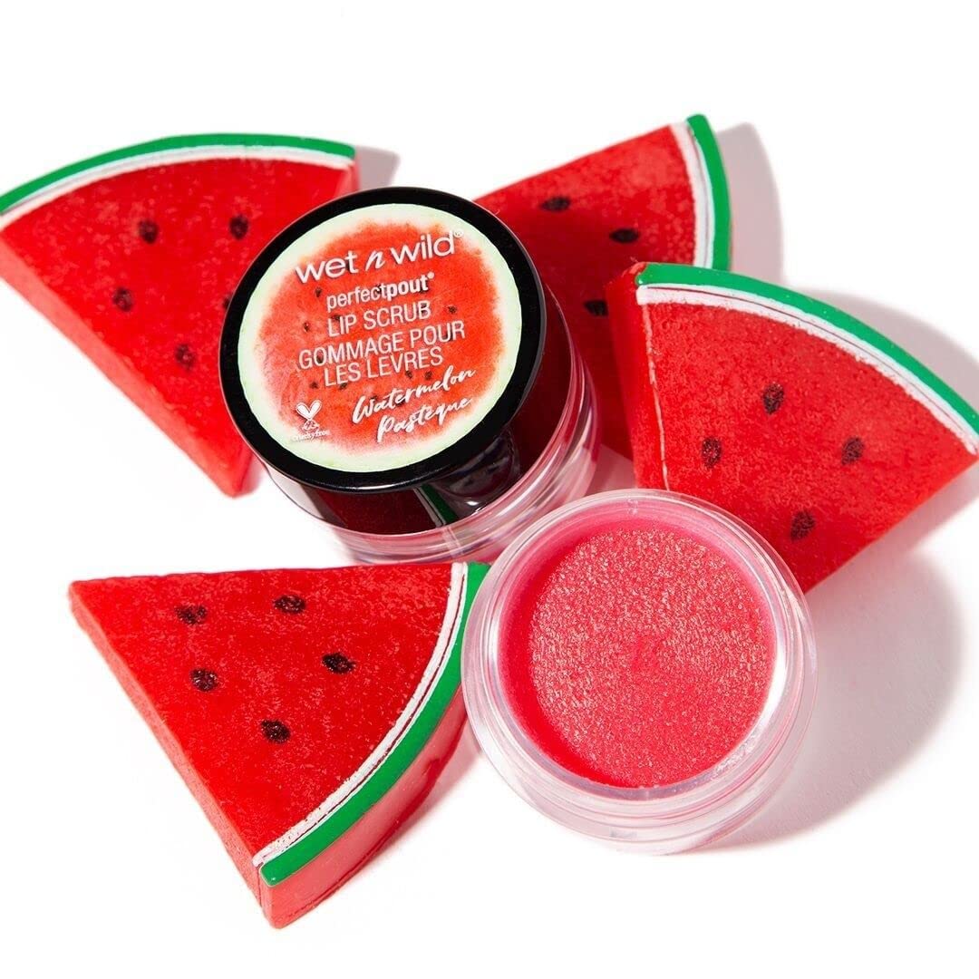 Wet N Wild lavender lip mask container open showing texture