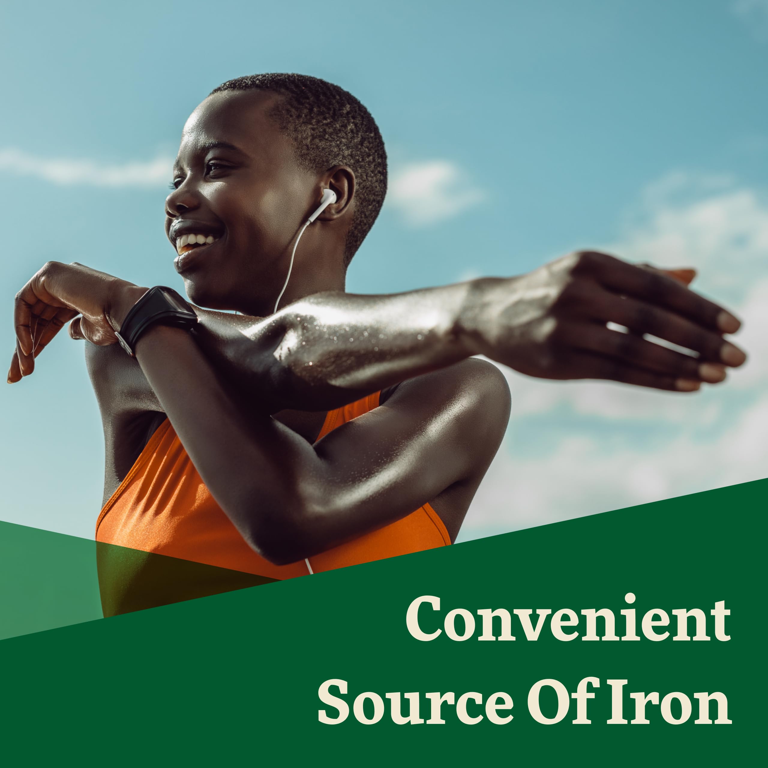 Close up of Floradix iron supplement box showcasing secure packaging details for premium USA imports.