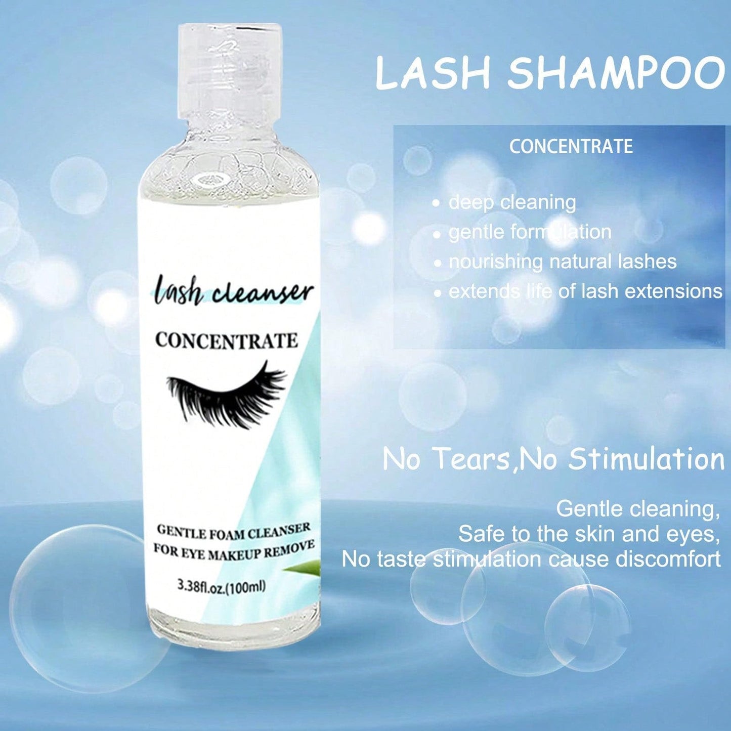 Arison Lashes lash cleanser bottle detail