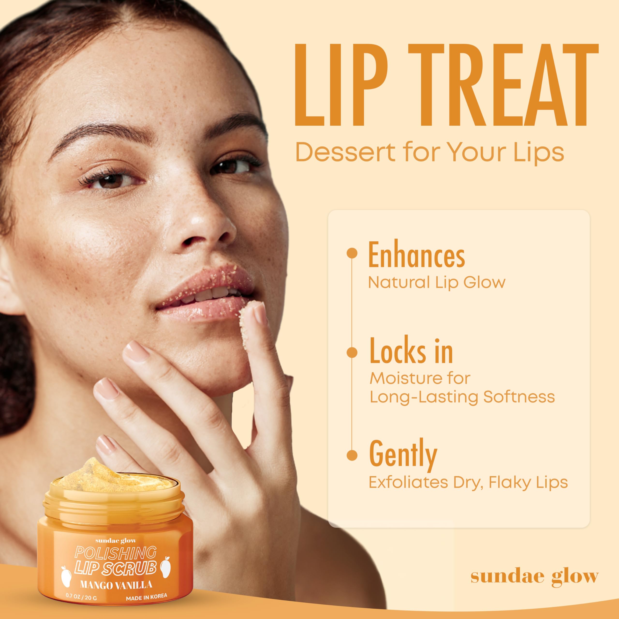Sundae Glow lip scrub texture close up