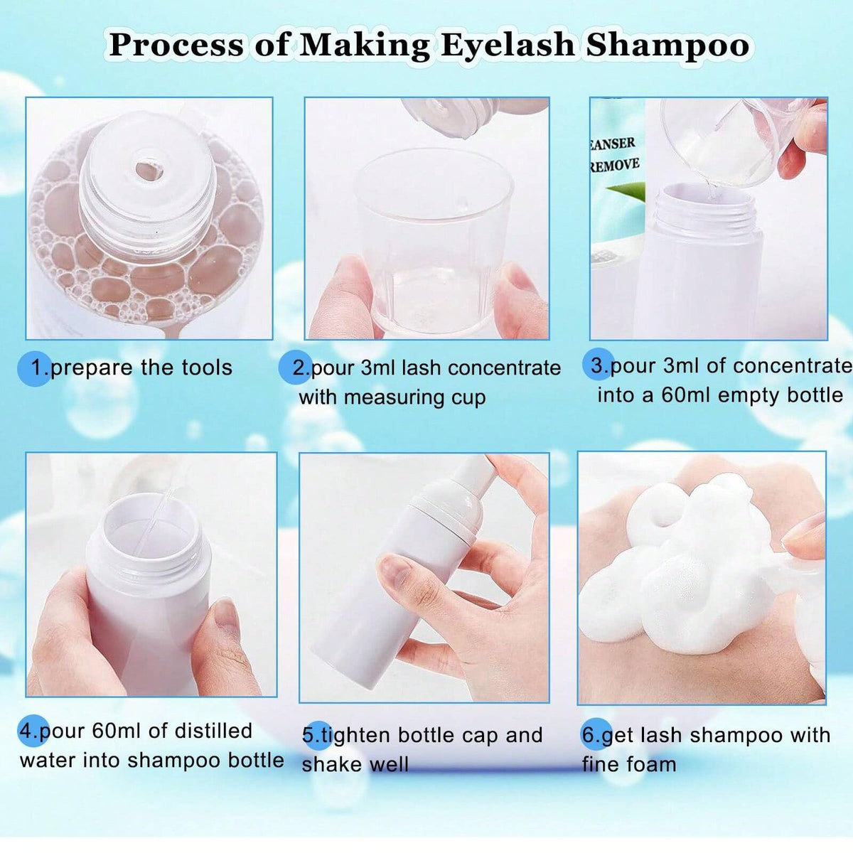 Arison Lashes lash cleanser concentrate bottle displayed for salon application