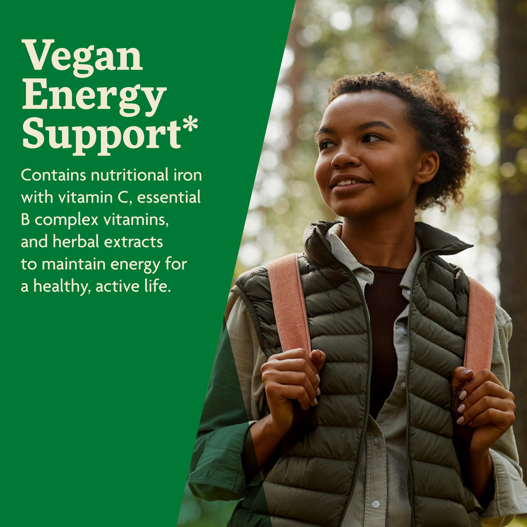 Floradix Floravital liquid dietary supplement showcasing yeast free vegan label details