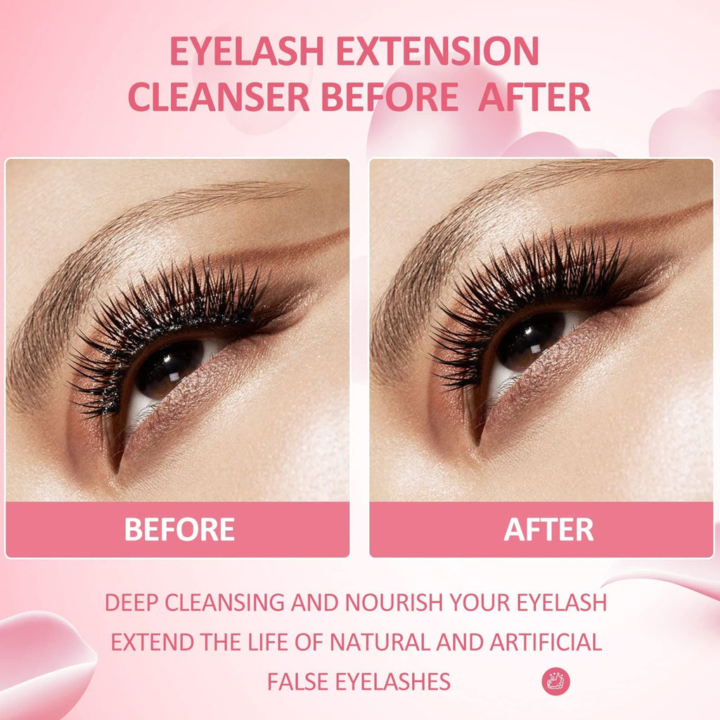 Fanmin lash bath shampoo bottle and rinse bottle setup