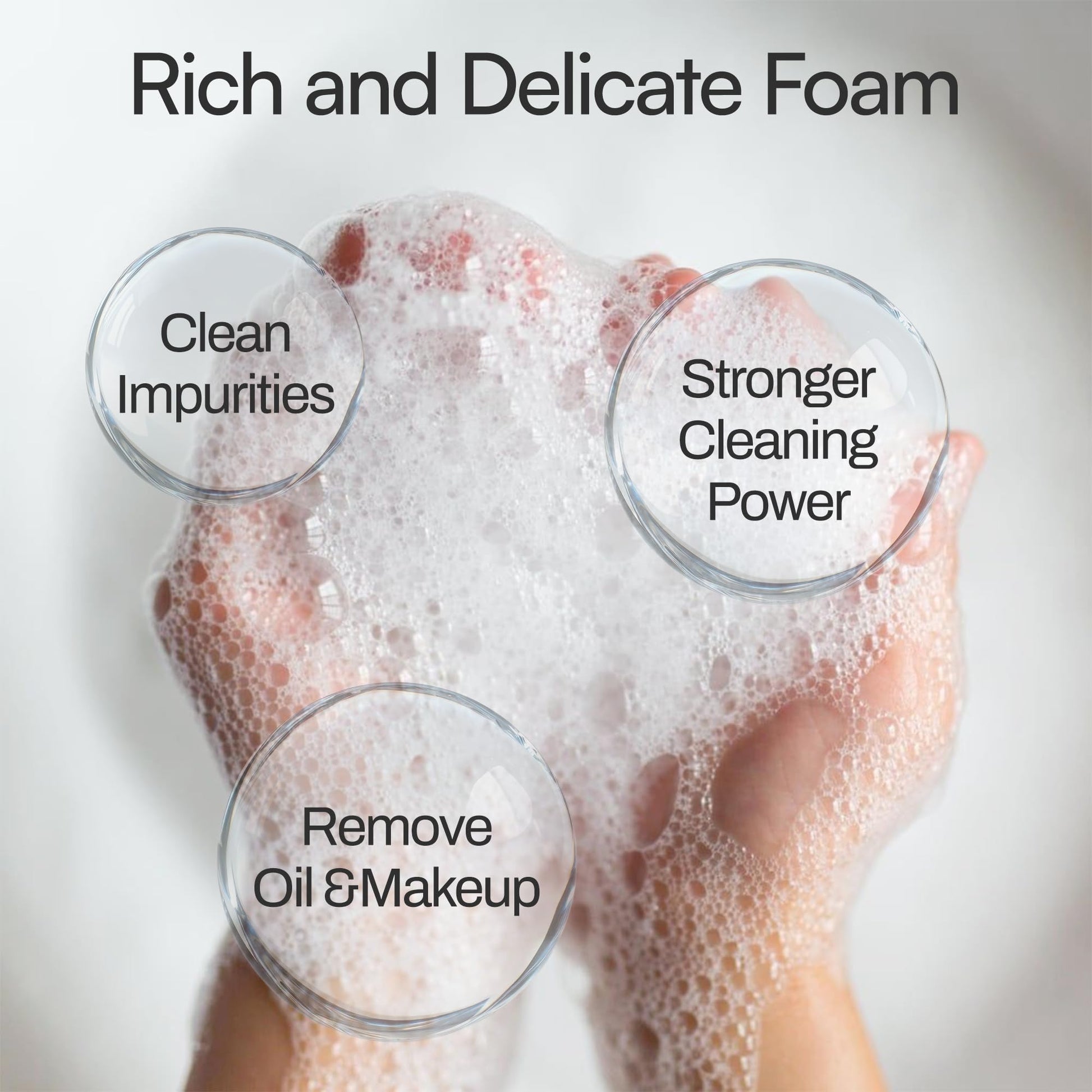 M Beauty Studio PMU lash foam cleanser for sensitive skin care
