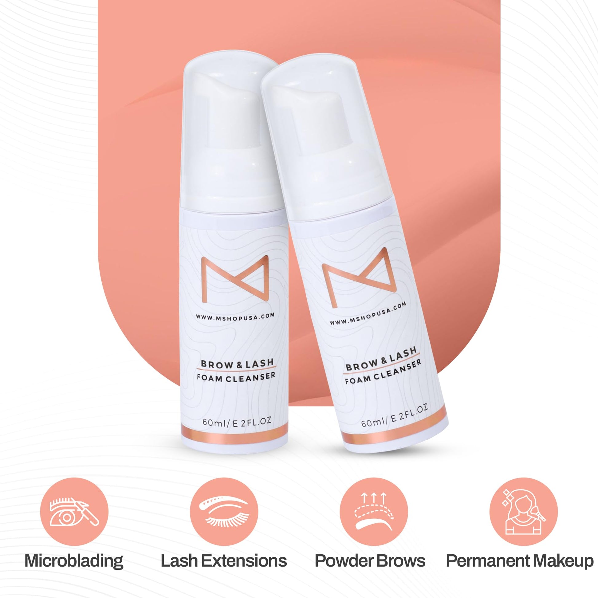 M Beauty Studio permanent makeup aftercare foam cleanser detailed label