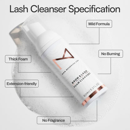 M Beauty Studio premium powder brows and nano brows soothing foam cleanser