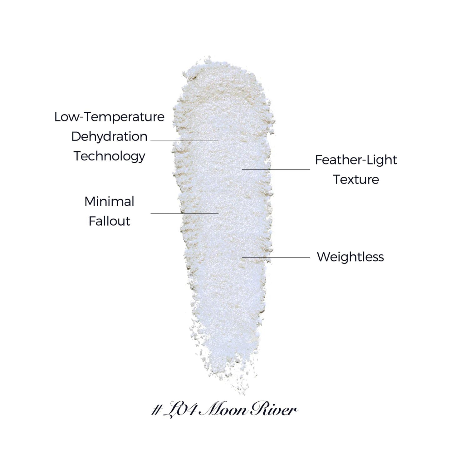 Flower Knows Moon River highlighter powder showing the detailed 3D angel relief engraving