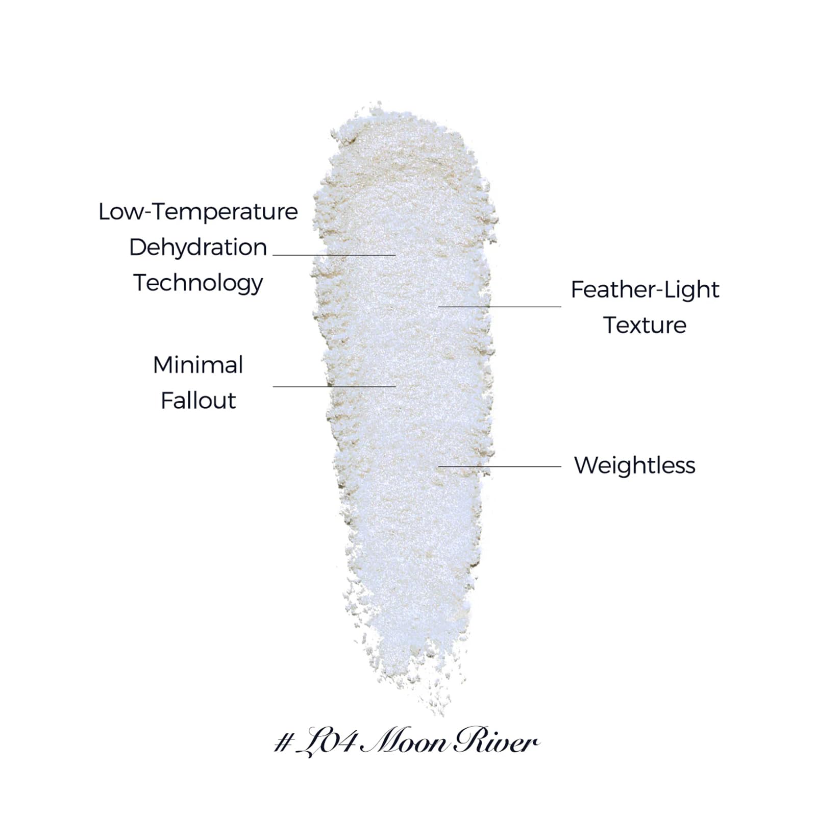 Flower Knows Moon River highlighter powder showing the detailed 3D angel relief engraving