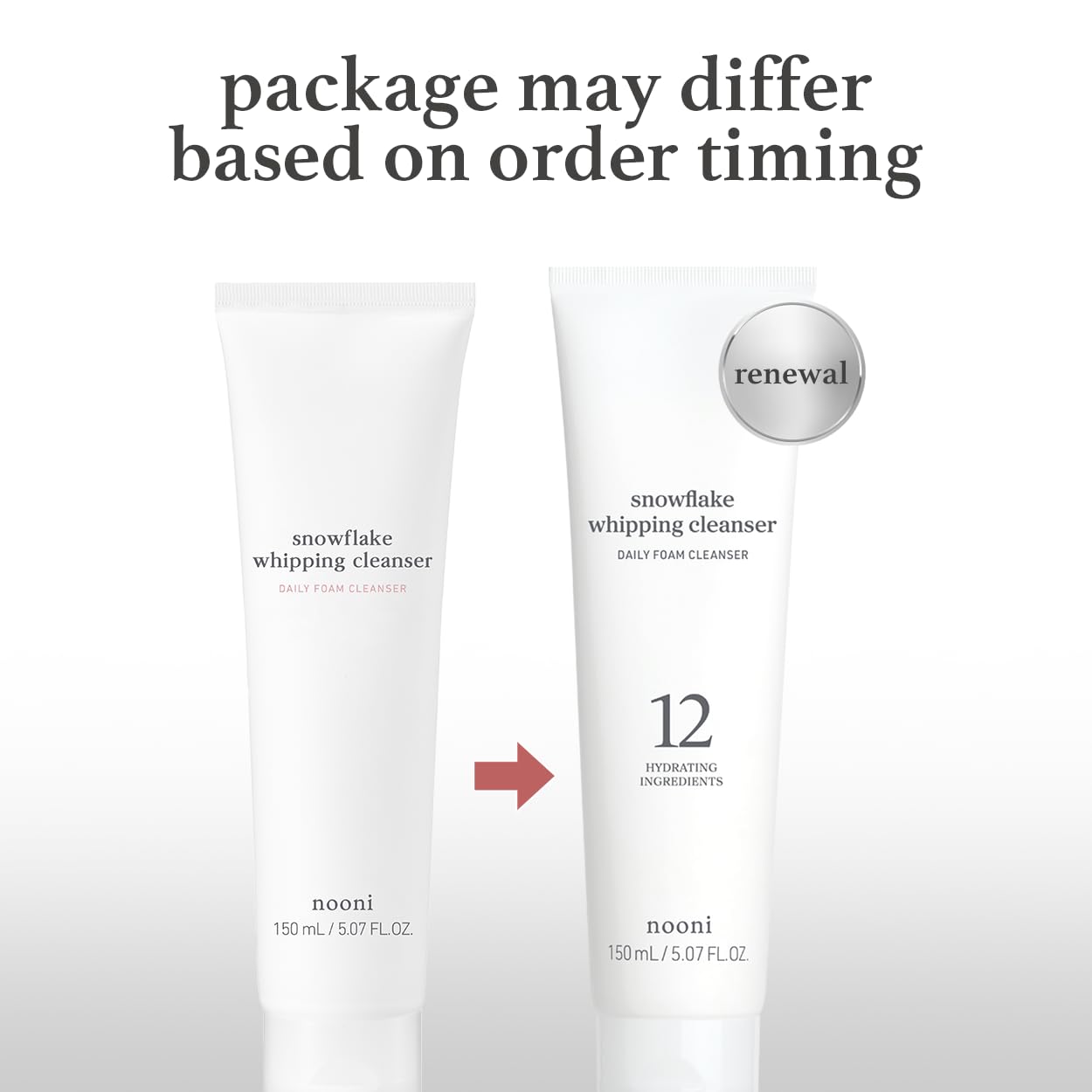 Korean glass skin care facial cleanser showing the vegan ingredient information label