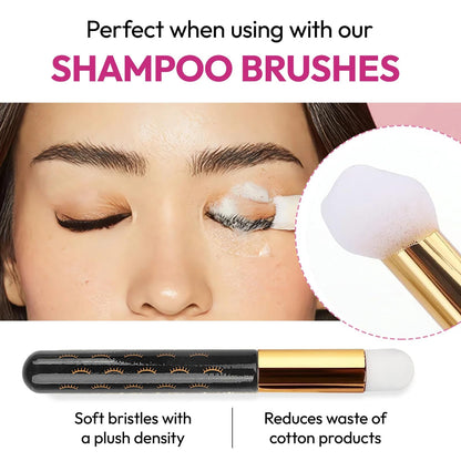 Bundled pack of fifty pink disposable mascara wands for grooming eyelash extensions