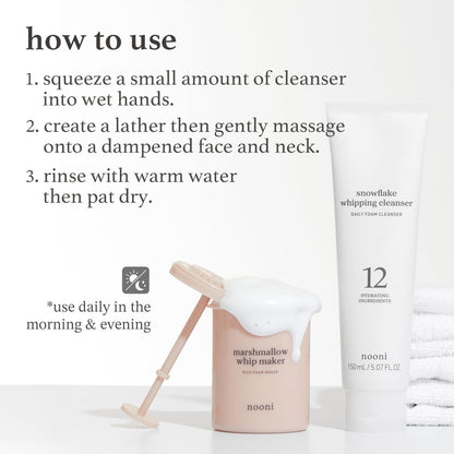 NOONI Kbeauty clarifying face wash showing its sustainable packaging design