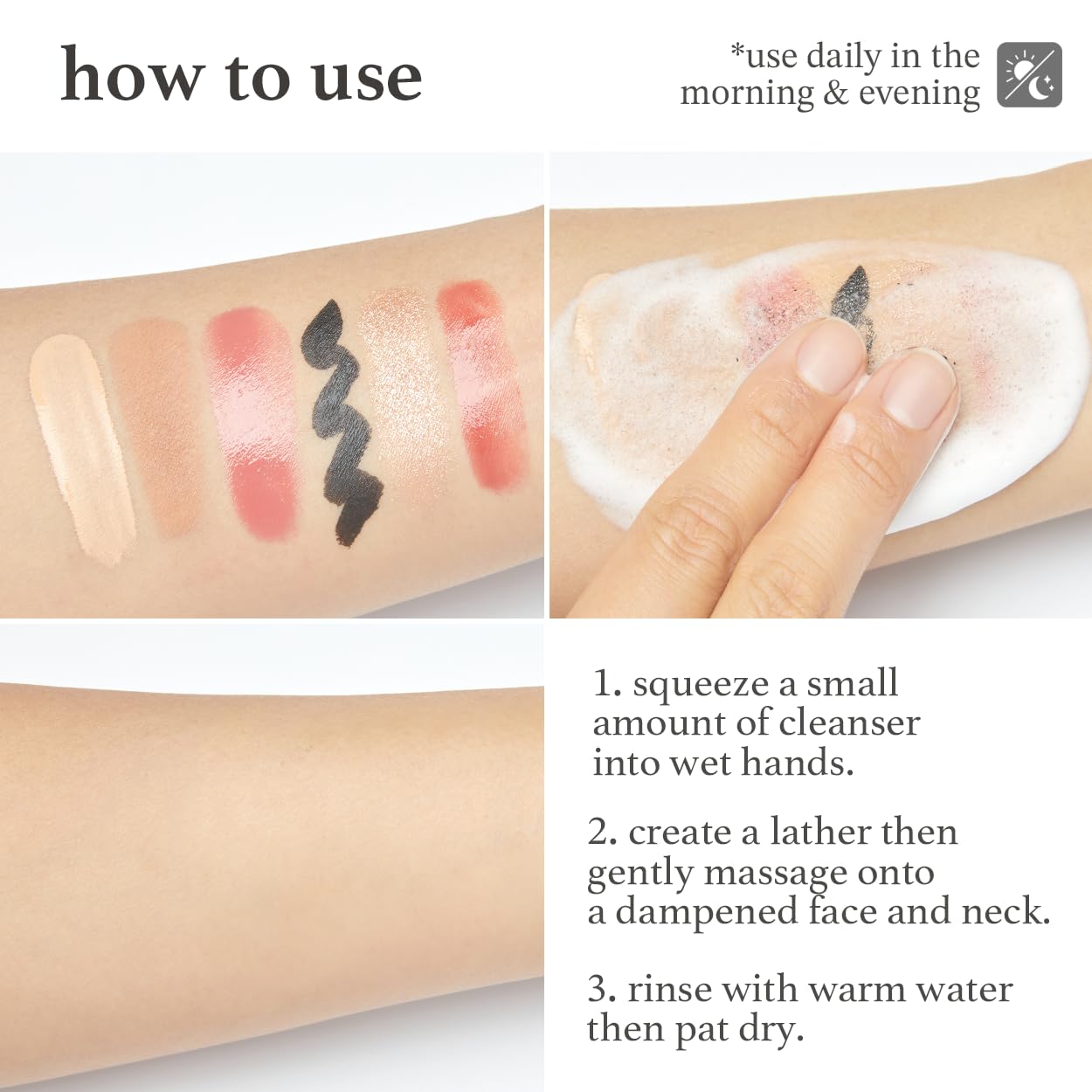 Sulfate free sensitive skin facial cleanser tube showcasing the seven white flowers complex