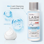 AuReve lash cleanser concentrated liquid pouring demonstration