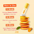 Handmade Heroes vitamin C lip oil applied for glossy finish