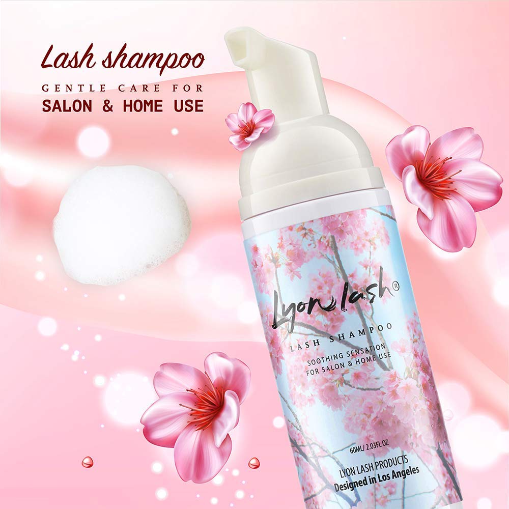 Lyon Lash Eyelash Extension Shampoo foam texture demonstration