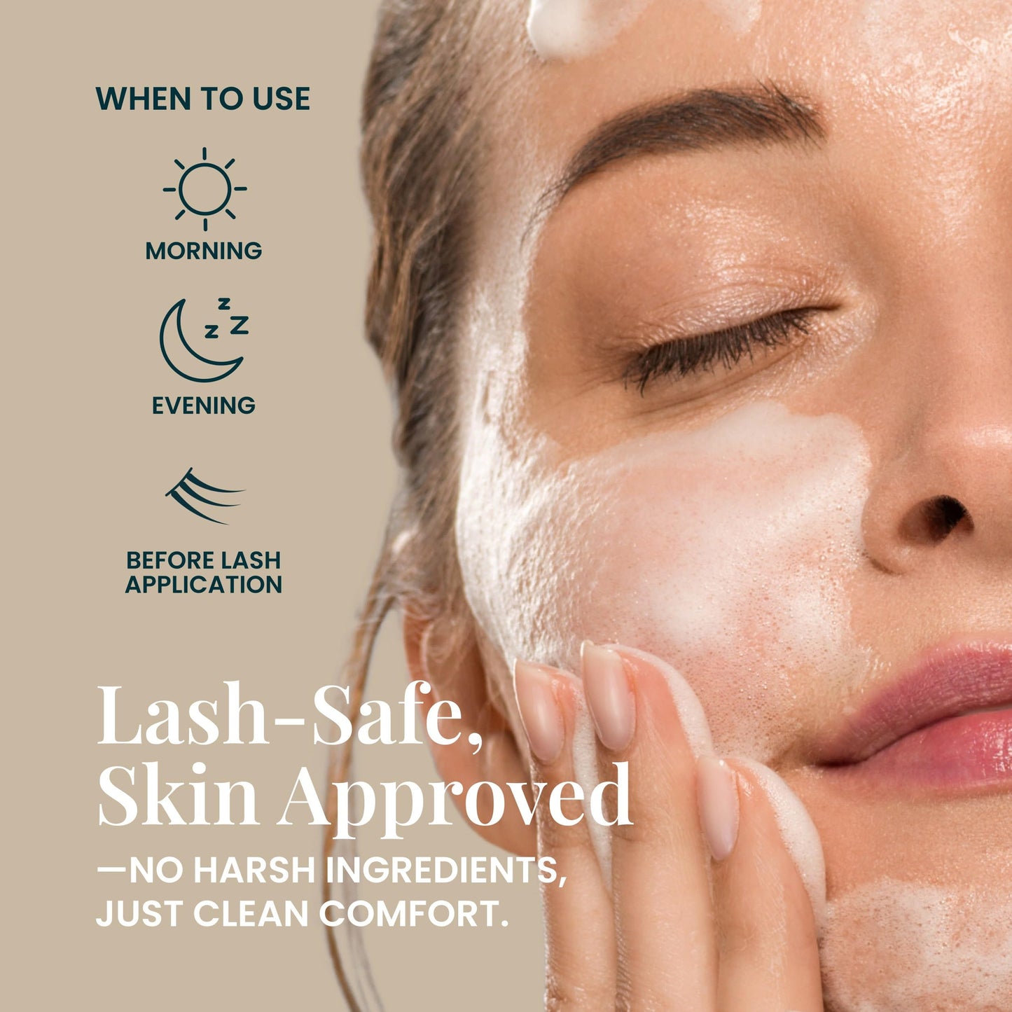 FlutterHabit oil-free foam cleanser for daily eye hygiene