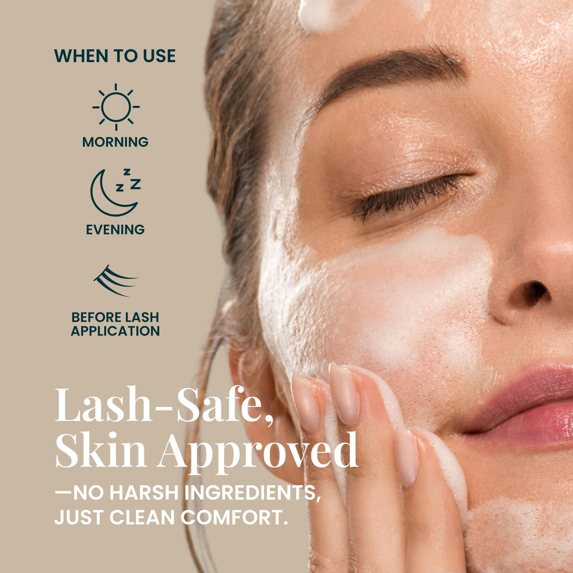 FlutterHabit oil-free foam cleanser for daily eye hygiene