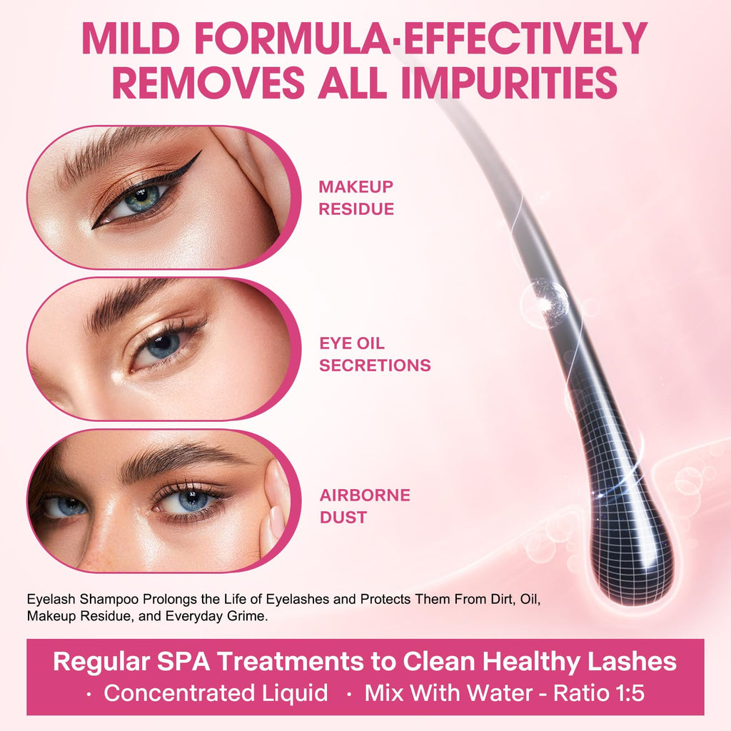 Stacy Lash foaming cleanser bottle with dispensing pump