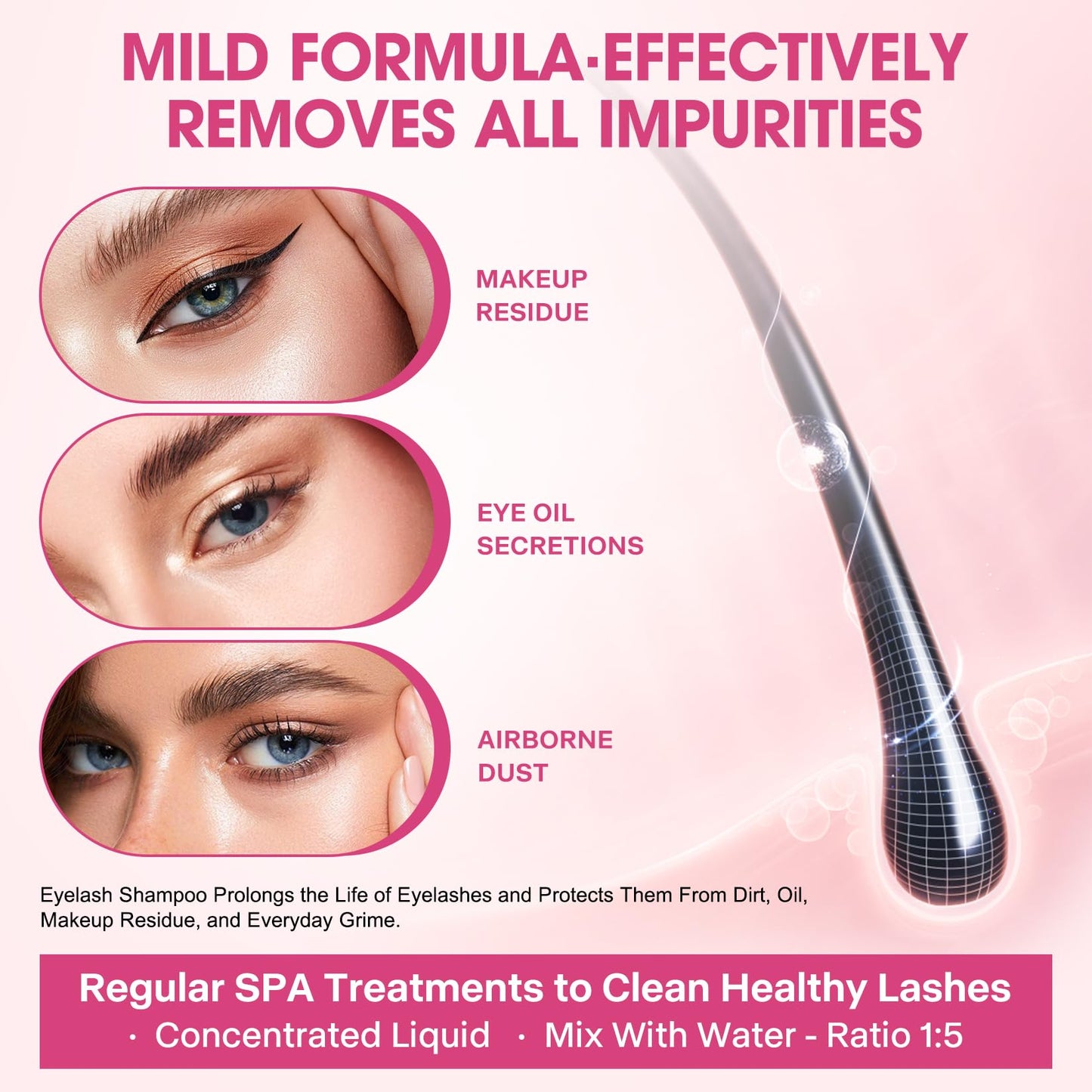 Stacy Lash Shampoo Concentrate foam texture demonstration