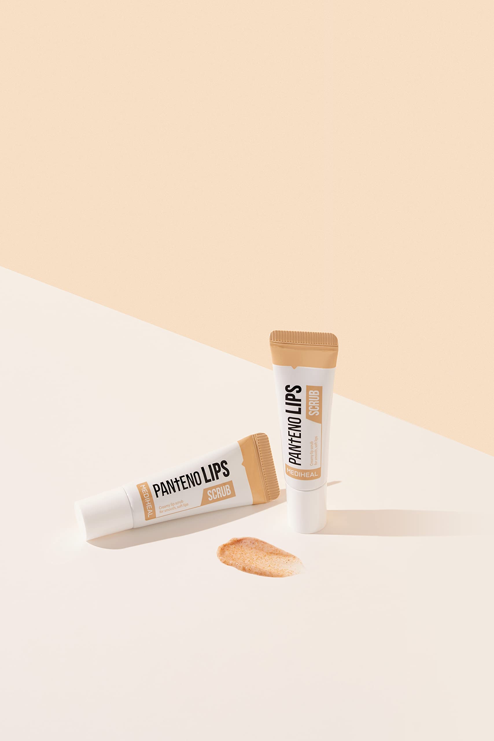 Mediheal Pantenolips Lip Scrub texture swatch on finger