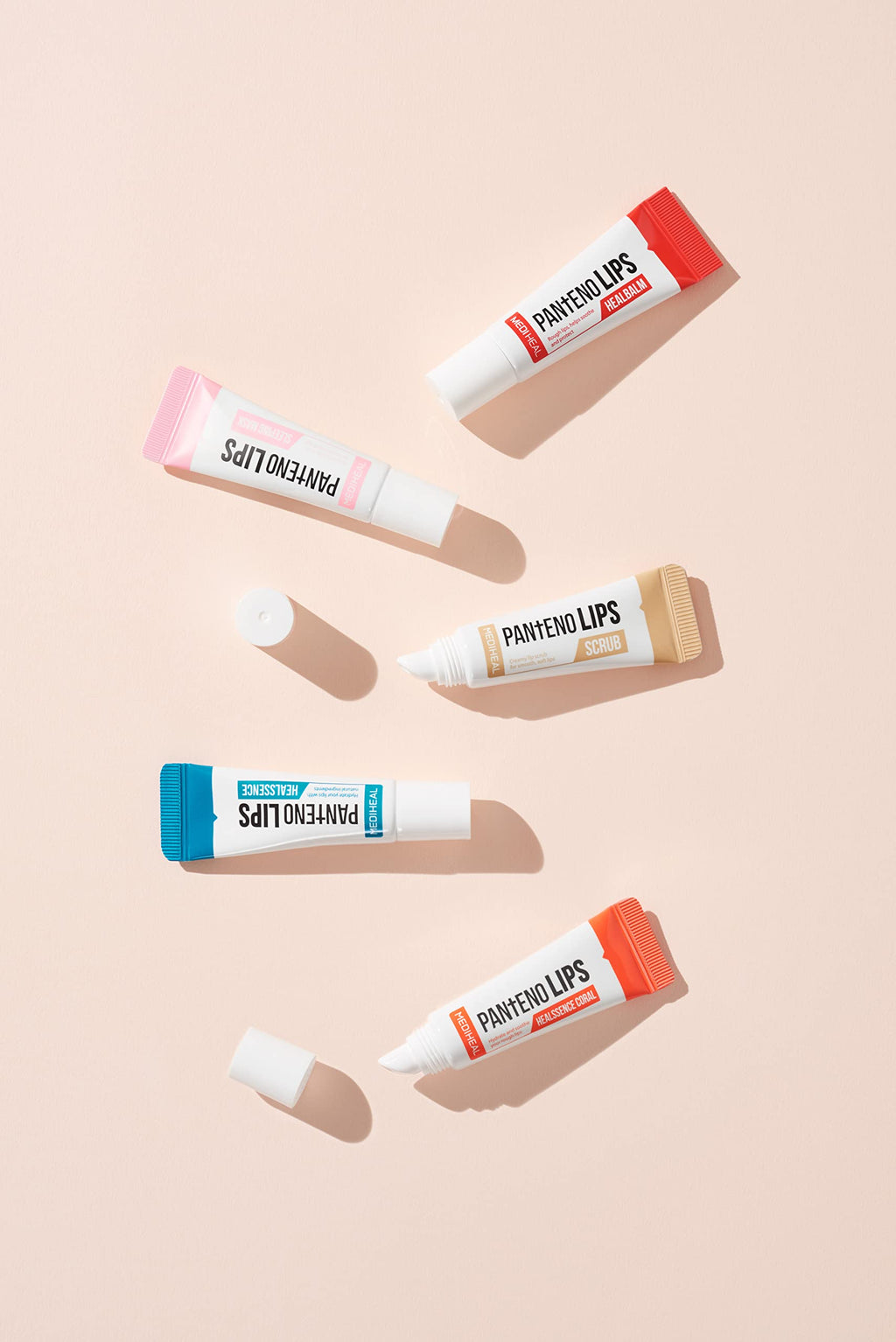 Mediheal Pantenolips Lip Scrub application on lips