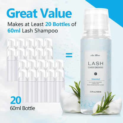 AuReve Lash Shampoo Concentrate packaging details