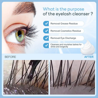 AuReve Eyelash Extension Cleanser foam texture