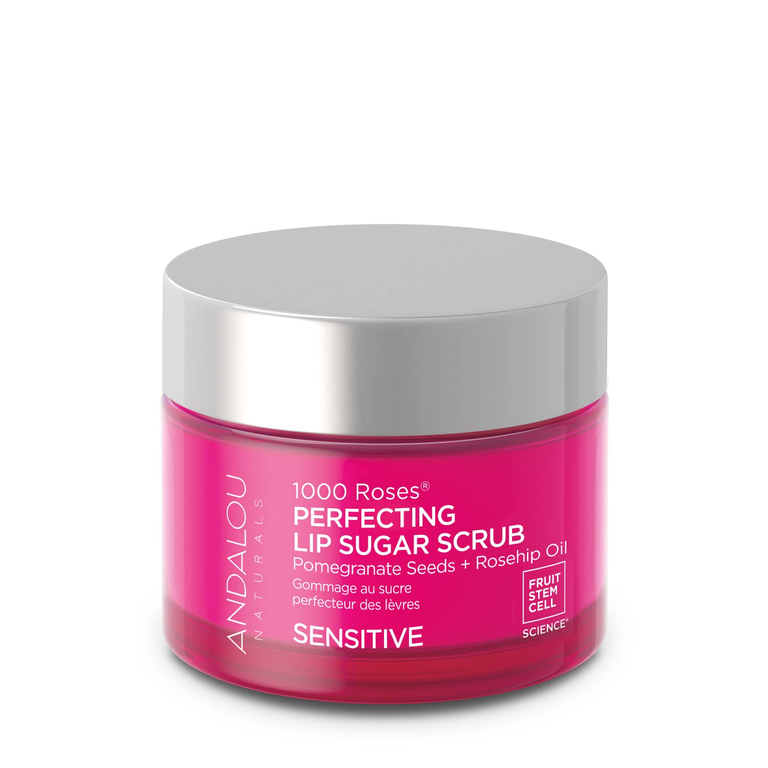 Andalou Naturals 1000 Roses Lip Sugar Scrub packaging detail