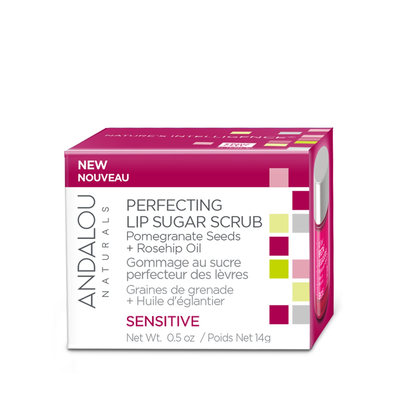 Andalou Naturals 1000 Roses Lip Scrub texture and application