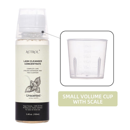 Foaming lash pump bottle preparation using ACTROL concentrate wash