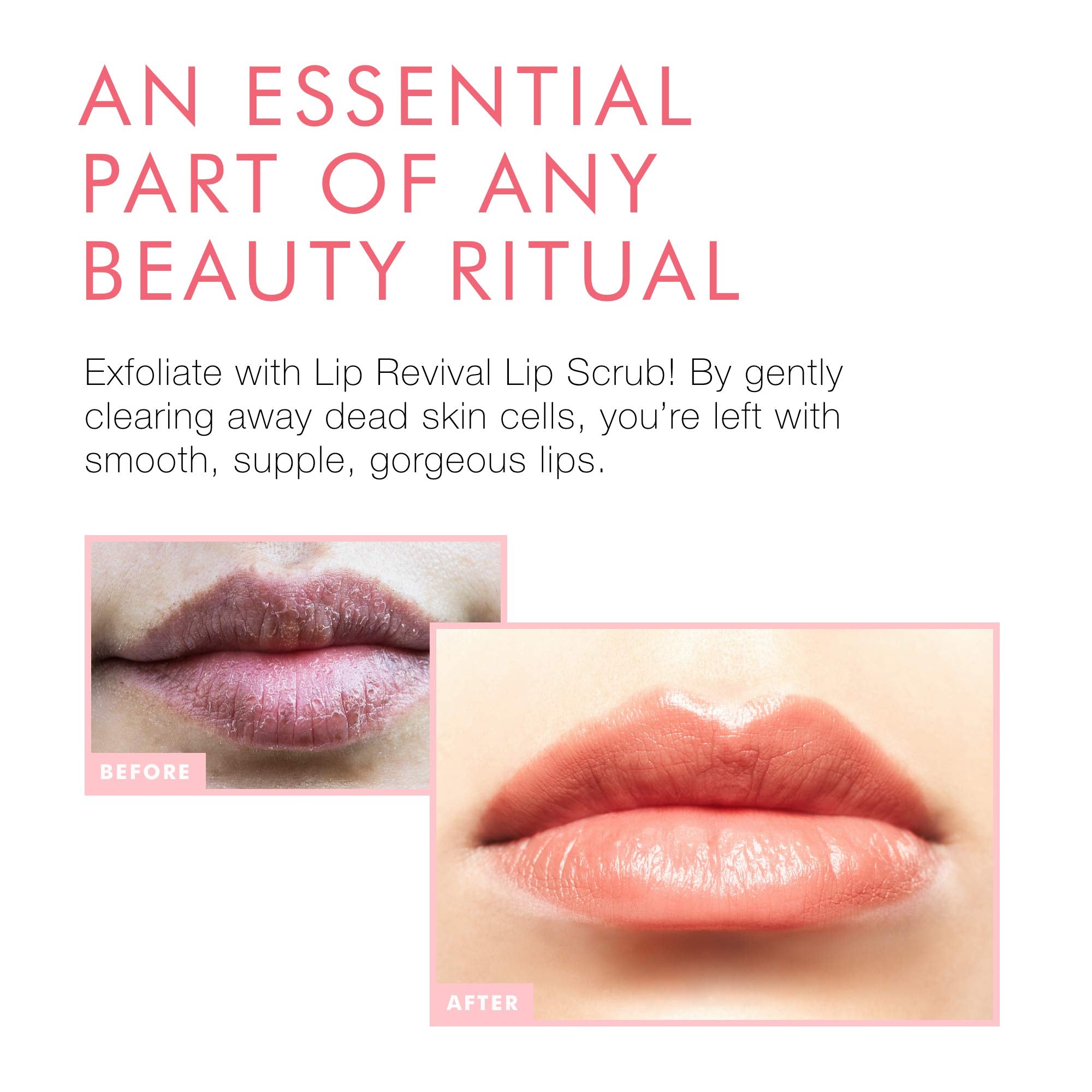 Applying exfoliating sugar lip scrub to lips
