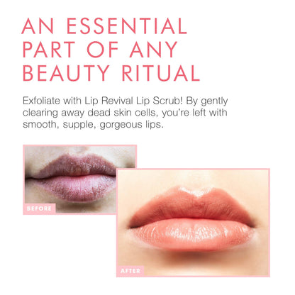 Applying exfoliating sugar lip scrub to lips