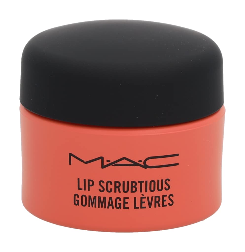 Open jar of MAC Lip Scrubtious sugar-based lip exfoliator