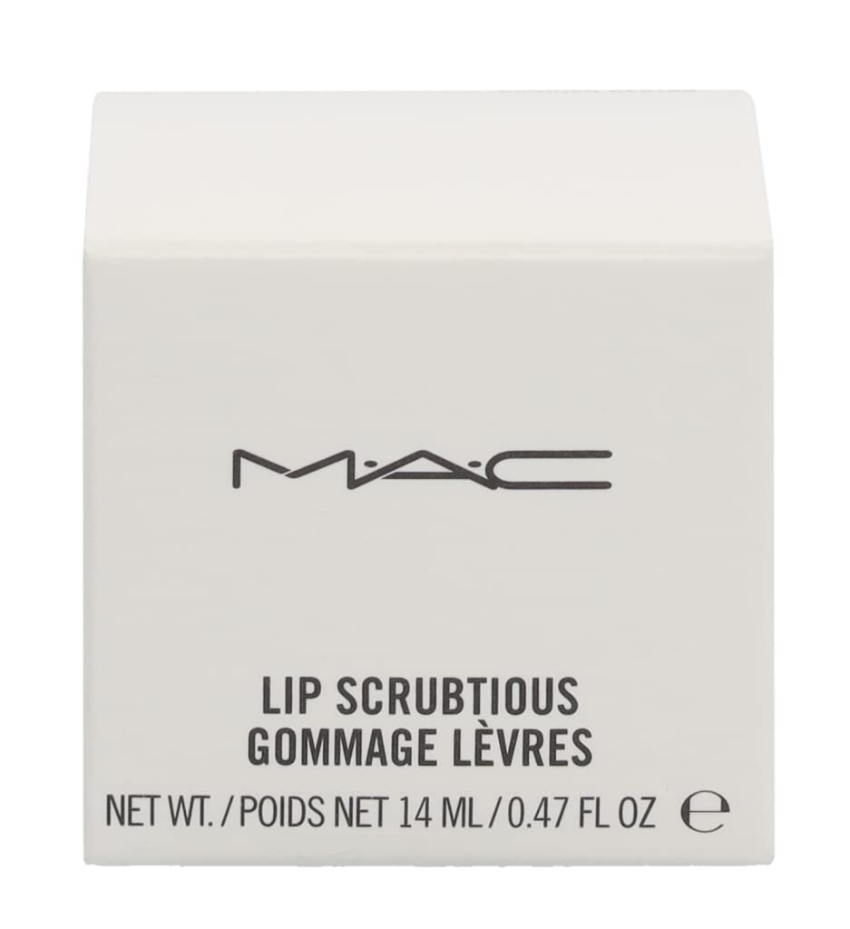 MAC Lip Scrubtious Candied Nectar texture and formula close up