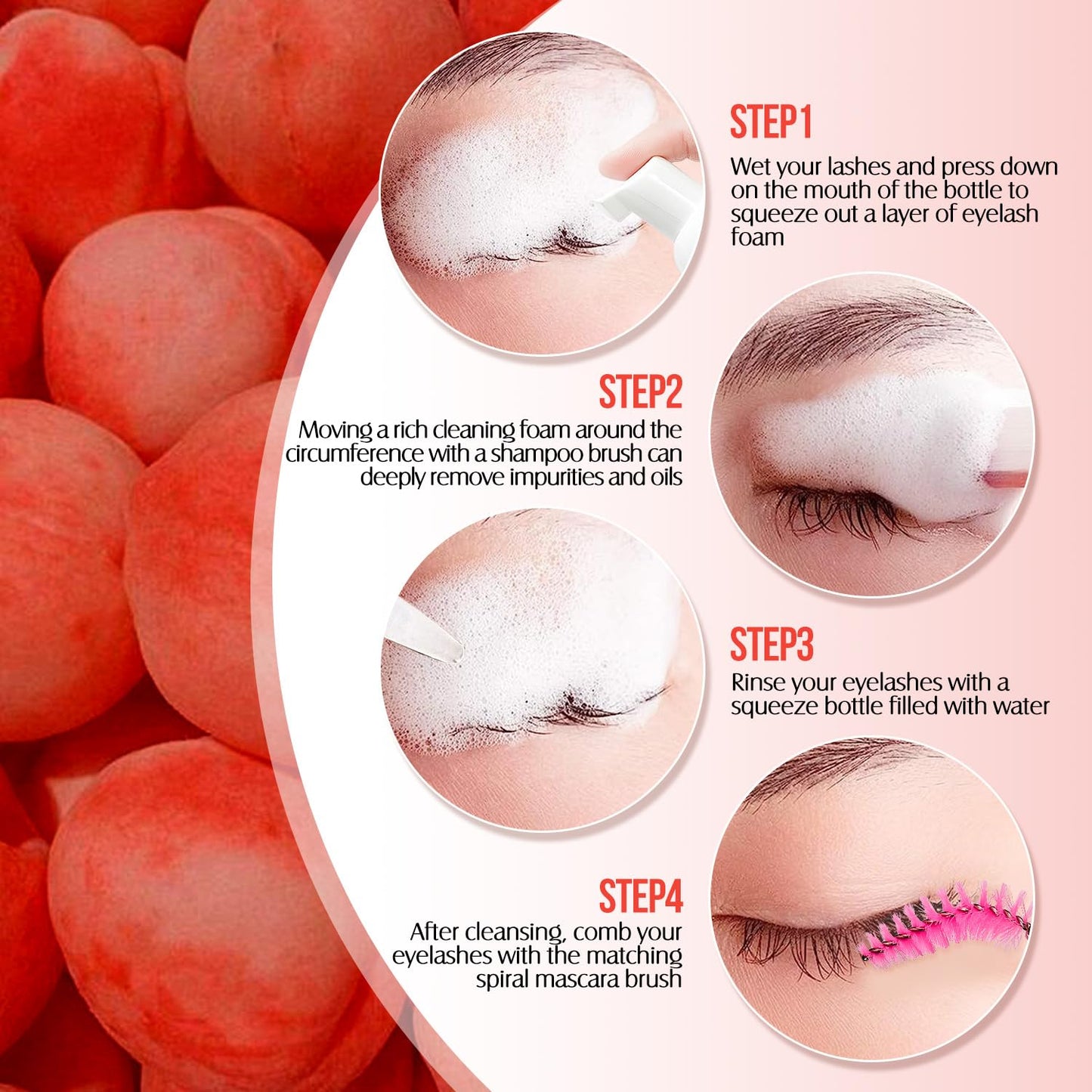 AuReve eyelash extension cleanser for home aftercare