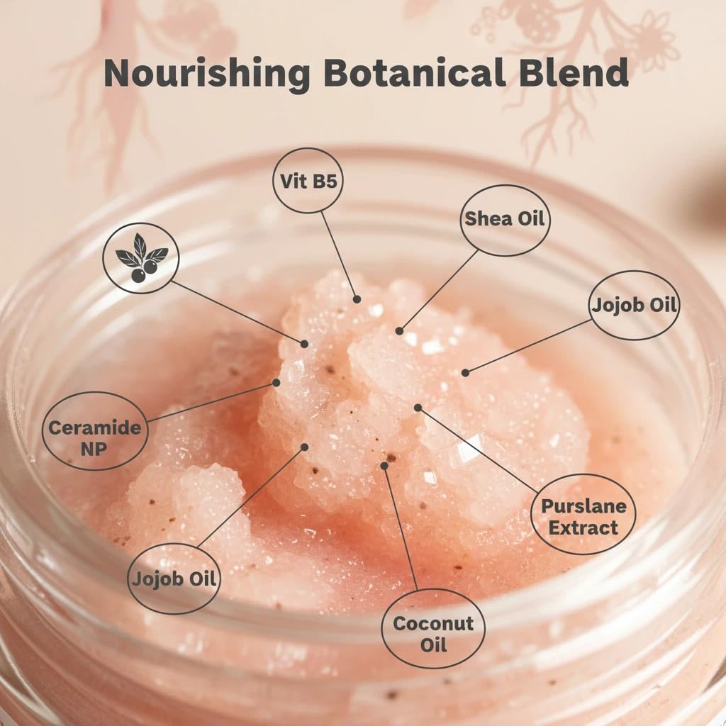 Side view of Bodylife Strawberry Lip Scrub container