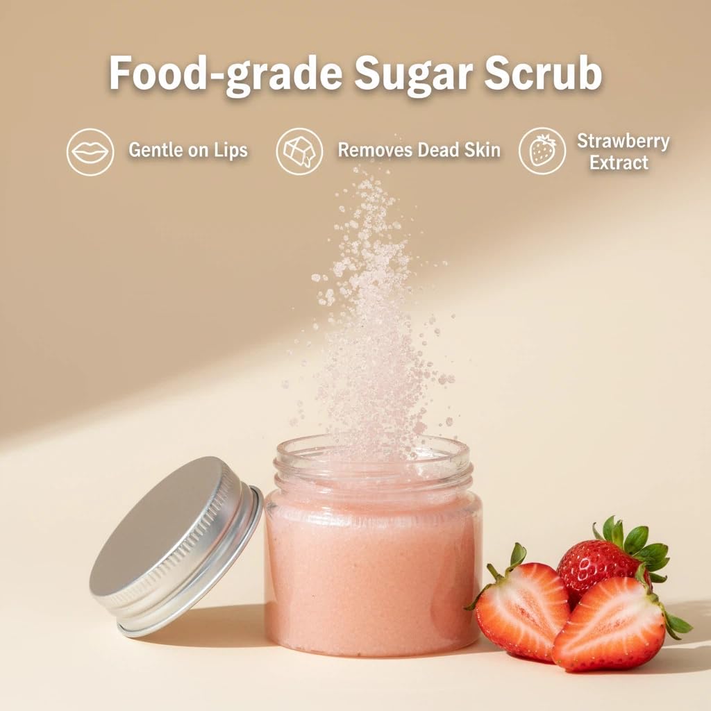 Bodylife Strawberry Lip Scrub natural ingredient focus