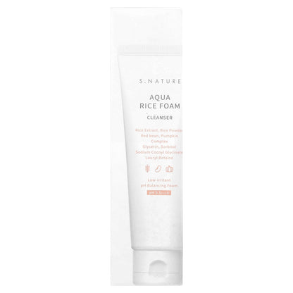 S.Nature Aqua Rice Foam Cleanser texture and creamy lather
