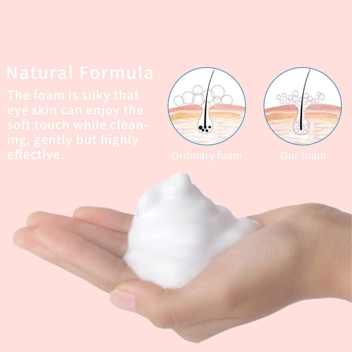 Eyelash extension cleanser set with mascara wand