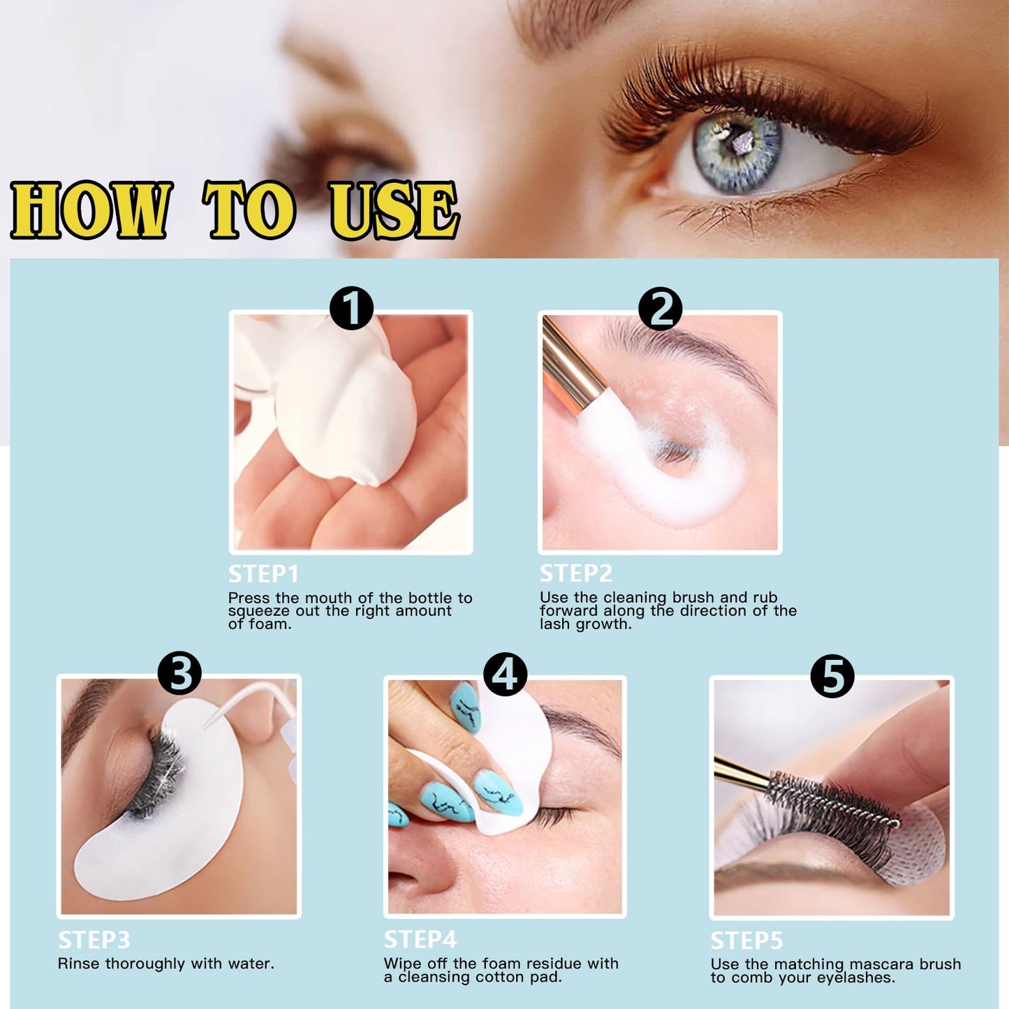 WOZUTUNT professional lash mousse kit packaging box exterior